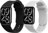 kwmobile 2x Sportarmband kompatibel mit Xiaomi Mi Band 8 Pro Armband - Fitnesstracker Band Set aus TPU Silikon