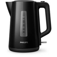 Philips Wasserkocher HD9318/20, elektrisch, 2200 W, 1,7 l, Kunststoff, 360° drehbarer Sockel, schwarz