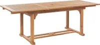 BELIANI Zahradní jídelní stůl Light Acacia prodlužovací deska se slunečním otvorem 160/220 cm