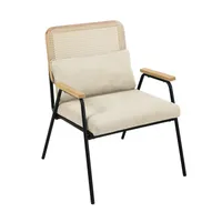 SVITA THEA Loungesessel Rattansessel Retrosessel Rattan Creme