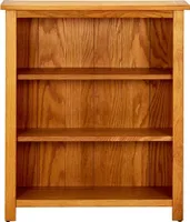 vidaXL Bücherregal 3 Fächer 70x22,5x82 cm Massivholz Eiche