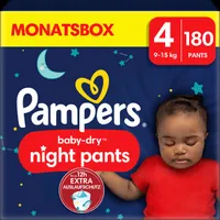 Pampers night Pants Größe 4 (9-15 kg) 180 Stück, Monatsbox