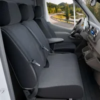 WALSER Transporter pokrowce na siedzenia samochodowe kompatybilne z VW T5, pojedyncze siedzenie z przodu, pokrowce na siedzenia samochodowe wykonane z tkaniny ochraniacz siedzenia samochodowego, zestaw pokrowców na siedzenia samochodowe do furgonetki