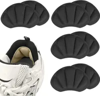 4 Paar Fersenpolster Anti-Slip Fersenhalter Fersenschutz Schuh Polster Fersenkissen Muschel Schwarz