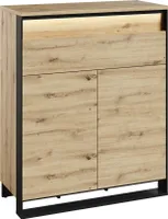 Kommode Quant QG-02 Schrank 92x113x40 cm 2 Türen 2 Schubladen Loft Still Artisan Eiche