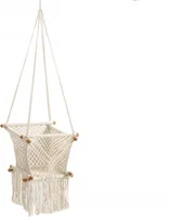 Babyschaukel Kleinkinderschaukel für kinderzimmer Baby Swing Indoor Boho-Stil Beige ab 6 Monaten