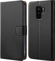 Handy Tasche für Samsung Galaxy S9 Plus Schutzhülle Bookstyle Etui Klapphülle Wallet Flip Cover Case Schwarz