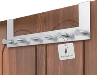 Türgarderobe Edelstahl mit 6 Haken