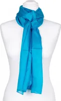 Seidenschal Halstuch Schal blau blautürkis Seide 150x35cm