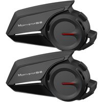2-Pack S8 Motorrad Intercom 1200m Motorradhelm 6 Fahrer Bluetooth 5.0 Headset Interphone Motorrad-Kopfhörer Gegensprechanlage
