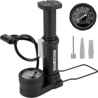 Rockbros Bicycle Pump 42610002001 Standpumpe mit Manometer - Schwarz