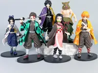 6pc 15cm Anime Dämonentöter Kimetsu no Yaiba Figur Kamado Tanjirou Action Figur Agatsuma Zenitsu Nezuko Krieger PVC Modell Spielzeug