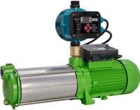 CHM GmbH® Kreiselpumpe Gartenpumpe Edelstahl 5400 L/h und  6,5 Bar mit Druckschalter einstellbar