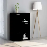 vidaXL Úložná skříň černá 60x29,5x90 cm odvozený výrobek ze dřeva