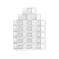 Hansiro 8er-Set Schuhbox Schuhorganizer 33,3 x 23 x 14 cm Weiß