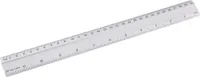 D.RECT 30 cm Lineal aus Aluminium | für Schule Büro Zuhause |silber
