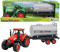 1 Traktor mit Anhänger Set Spielzeug Trecker ca 28cm 