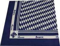 Tobeni 548 Damen Herren Nickituch Kopftuch Bandana Halstuch Baumwolle Uni, Farbe:Bayern, Grösse:54 cm x 54 cm