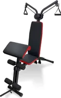 Leiv Multifunktionaler Krafttrainer - Kurzhantel-Trainingsstation mit verstellbaren Pulley-Armen, Rückenlehne und Curl-Pult - für vielseitige Workouts