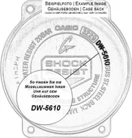 Casio G-Shock Bezel 10626515 schwarz Kunststoff Lünette | DW-5600WS-4