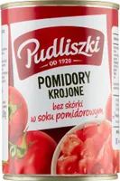 Pudliszki Pomidory Krojone Bez Skóry w Soku Pomidorowym 400 G