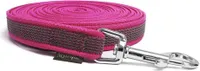 Mystique® Gummierte Schleppleine 20mm mit Handschlaufe Standard Karabiner purpur 5m