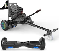 MEGA MOTION Hoverboards mit Hoverkart für Kinder, 6.5 Zoll Hoverboards mit Bluetooth Lautsprecher, mit LED-Leuchten, Geschenk für Kinder und Jugendliche