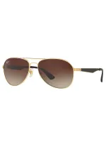 Ray-Ban Herren Metall Sonnenbrillen, Gold One Size