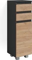 Vicco Midischrank J-Shape, 30 x 95 cm, Anthrazit/Eiche