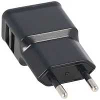 Podwójna ładowarka USB 2,4 A, 2x wyjście USB, czarna