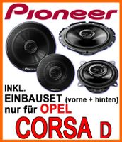 Lautsprecher - Pioneer Komplettset für vorne & hinten für Opel Corsa D - justSOUND