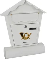 Briefkasten, weiß, 44x37x10 cm, Nestor