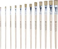 LOVEART Flachpinsel-Set - 12 Stück (Nr. 0-20)