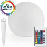 EASYmaxx Solar Dekokugel Farbwechsel weiß outdoor Leuchtkugel Stimmungslichter Leuchtkugel Gartendeco Glaskugel Licht Ästhetik Gartenlicht