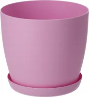 KADAX Matte Blumentopf "Agen", Pflanzkübel mit Untersetzer, Rosa, 14 cm