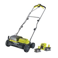 RYOBI Akku-Vertikutierer RY18SFX35A-240, Rasenlüfter, Rasenpflege, 35cm Arbeitsbreite, 18V, 4Ah