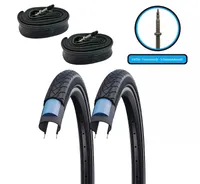 2x Schwalbe Marathon Plus 28x1,50 Zoll 40-622 700x38c SET mit 2x FV Schläuchen