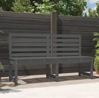 vidaXL Gartenbank Grau 157,5 cm Massivholz Kiefer