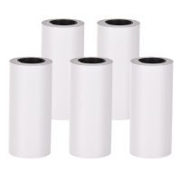 5 Rollen Selbstklebendes Thermopapier Rolle Weißes Klebepapier BPA-frei 57 x 30 mm ohne Trägerpapier für PeriPage PAPERANG Poooli Phomemo Pocket Thermodrucker