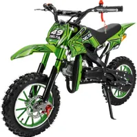 Actionbikes Motors Kinder Mini Crossbike Delta 49cc | 2 Takt - Bis zu 40 km/h - Motorcrossbike - Pocketbike - Cross - Ab 6 Jahren (Grün)