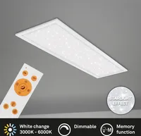 Briloner  Pallas LED Panel Sternenhimmeleffekt Fernbedienung Dimmbar Eckig Weiß