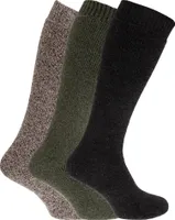Pánské vlněné termopodkolenky MB147 (39-45 EU) (zelené/antracitové/béžové)