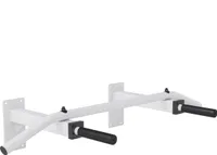 GORILLA SPORTS® Klimmzugstange - Wandmontage, mit 5 rutschfeste Griffe, bis 350 kg Belastbar, aus Stahl, inkl. Montageanleitung und Schrauben, Weiß - Pull Up Bar, Klimmzug Stange Wand