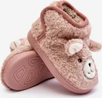 Kinderwarme Hausschuhe mit Bärchen Rosa Eberra 27