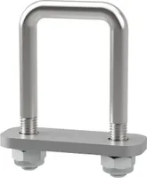 U-Bügelschraube M10 mit Klemmplatte und Stopmuttern Sliphilfe Trailer verzinkt SUPROD, M10, LW=41, LH=85 mm