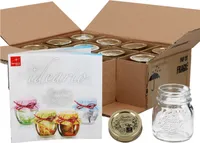 12er Set Einmachglas Original Quattro Stagioni 0,15L Vorratsgläser Glas incl. Bormioli Rezeptheft