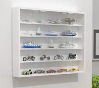 VCM Glasvitrine hängend | Vitrine Glas mit ESG-Sicherheitsglas | Maße ca. H. H. 60 x B. 77 x T. 10  cm | Hängevitrine Glas | Modern und platzsparend | Glas Vitrinenschrank - Agisa L