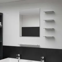 vidaXL Nástenné zrkadlo s 5 policami Strieborné 50 × 60 cm