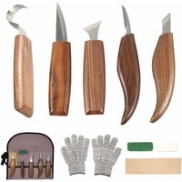 10-teiliges Holzschnitzwerkzeug-Set Kohlenstoffstahl mit Hakenmesser,professionelles Schnitzmesser,Holzschnitzwerkzeuge für die Holzbearbeitung