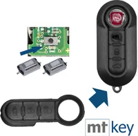 Auto Klapp Schlüssel Funk Fernbedienung Repair Reparatur Set 3 Tasten Tastenfeld + 2X Mikrotaster kompatibel mit FIAT Lancia